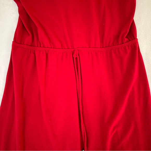 Lildy Red Maxi Spaghetti Strap Dress L/XL Tie Waist Dress - Picture 5 of 11